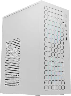 TGDGAMER matx case,itx case,High Airflow Micro ATX PC Case, Support MATX, Mini-ITX, Micro ATX case Slim with USB2.0x2 I/O Port, White Without Fans, H6-3000 AIRFLOW-W