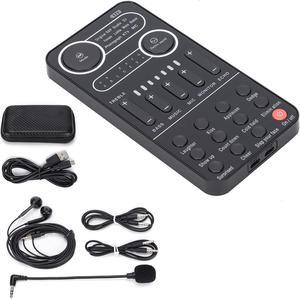 External Live Sound Card Set, Mobile Phone Live Broadcast Sound Card, Portable Karaoke Voice Changer, 13 Variants Tones, Support MC, Reverb, KTV, Soundtrack(K9)