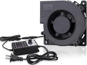 Wathai 12032 9733 120mm 90mm Big Airflow Radial Centrifugal Blower Fan 12V with AC 110v 220v Variable Speed Controller for Inflatable Replacement, DIY Cooling Ventilation Exhaust Projects 2 Pack