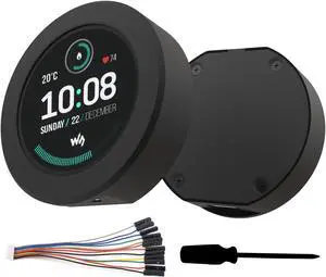 Wonrabai ESP32-S3 Development Board with 1.28inch IPS Round Touch LCD 240x240 Resolution and with CNC Metal Case, Accelerometer and Gyroscope Sensor, Supports W-i-F-i/Blue-Too-th