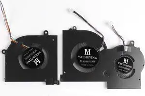 YAEHUYING CPU+GPU Cooling Fan MS-16Q4 MS-16Q5 Replacement for MSI GS65 Stealth P65 Creator 9SG 9SD 9SE 9SF, 8SF 8SE 8SD, WS65 (9TJ 9TK 9TL 9TM), P/N: MS-16Q4 MS-16Q5, BS5005HS-U3I U3J