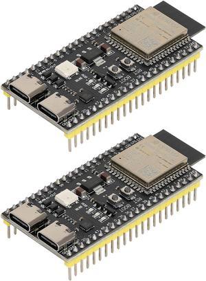 YEJMKJ 2pcs ESP32 S3 Development Board ESP32-S3-DevKitC-1-N16R8 WiFi + Bluetooth MCU Module, Dual Type-C ESP32-S3-WROOM-1 Cores Microcontroller Processor Integrates Complete Wi-Fi and BLE Functions