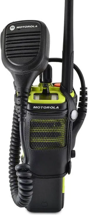 Turtleback Carry Holder for APX7000XE Radio with D Rings Attachment, Fire and Police Two Way Radio Belt Case, Black Leather Duty Belt Holster with Heavy Duty D Rings,