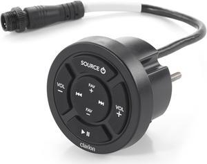 Clarion CMR-10 Wired Marine Remote with Backlit Controls, IP67, Compatible with CMM-20, CMM-30 & CMM-30BB