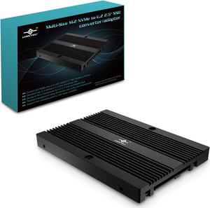 Vantec Multi-Size M.2 NVMe to U.2 (SFF-8639) 2.5"" SSD Adapter (MRK-NVM2U2-BK), Convert M.2 NVMe into U.2 not for SATA, Black