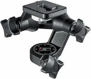 Manfrotto 3D Junior Tripod Head, for Camera Tripods, Fluid Ball Head, Camera Stabilizer, Photography Accessories for Content Creation