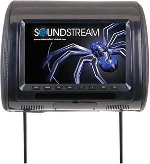 Soundstream VH-90CC Universal Car Headrest with 9'' HD LCD Display Multimedia Video Player with DVD, LCD, 3 Color Covers
