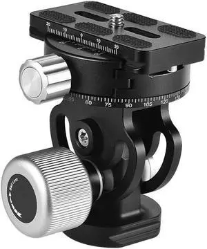 Andoer VH-10 2 Way Pan/Tilt Tripod Head Panoramic Bird Watching Photography Head with Quick Release Plate 3 Bubble Level Carry Bag Replacement for Sirui L10 RRS MH-02