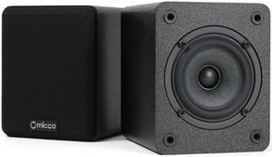 Micca COVO-S 2-Way Passive Bookshelf Speakers, Amplifier Required, Not for Turntable, 3-Inch Woofer, 0.75-Inch Tweeter, Wall Mountable, Pair, Black