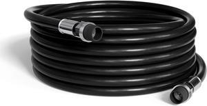 THE CIMPLE CO 150' Feet, Black RG6 Coaxial Cable with rubber booted - Weather Proof Indoor/Outdoor Rated Connectors, F81 / RF, Digital Coax for CATV, Antenna, Internet, Satellite, and more