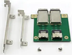 CableDeconn Dual Mini SAS SFF-8088 to SAS36P SFF-8087 Adapter in PCI Bracket CableDeconn Dual Mini SAS SFF-8088 to SAS36P SFF-8087 Adapter in PCI Bracket