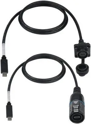 CNLINKO LP-16 Type-C 3.1 Industrial Waterproof Connector IP68 Circular Connector Quick Plugging Aviation Connector Fast Release High-Speed Data Transmission Connector with 1 Meter Cable