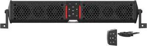 wet sounds Stealth XT 6-B - All-in-One IP67 Weatherproof 300-Watt Amplified Bluetooth 6-Speaker Soundbar with Remote - Black