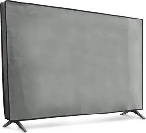 kwmobile Dust Cover for 55" TV - Fabric Case TV Protector for Indoor Flat Screen TVs - Light Grey