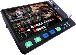 FEELWORLD L4 Video Mixer Switcher with 10.1" LCD Touch Screen, Multi-Camera USB3.0 Fast Live Streaming Broadcast 4 HDMI in 1 SDI in T bar Simply Swithing
