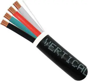 Direct Burial 14awg 4 Conductor Audio Cable - 500ft Black