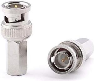 THE CIMPLE CO RG59 Coaxial Cable Connector, Screw On (Twist On) - SDI, HD-SDI, CCTV, Security, Video Card, Camera, Solderless - RG59 - Pack of 50