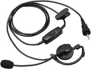 Kenwood KHS-37W Ear Hanger Earpiece with Flexible Boom Mic and Inline PTT Button for NX-P500K Two-Way Radios