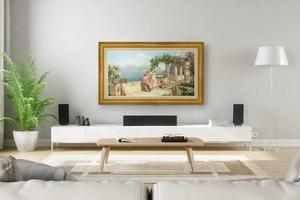 Frame My TV Deco TV Frames - Antique Gold Smart Frame Compatible Only with Samsung The Frame TV (43", Fits 2021-2024 Frame TV)