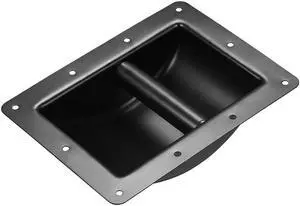 uxcell Recessed Speaker Handle Grasp Holder Pocket Style Replacement Speaker Cabinet Box Handles Metal Black 2pcs