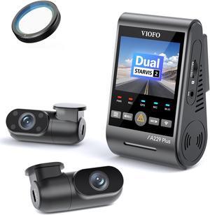 [(Bundle: VIOFO A229 Plus 3CH + CPL)]  VIOFO A229 Plus 3 Channel Dash Cam, Dual STARVIS 2 Sensors, 3-Channel HDR, 1440P+1440P+1080P Front Inside and Rear Car Camera, 5GHz Wi-Fi, Voice Control