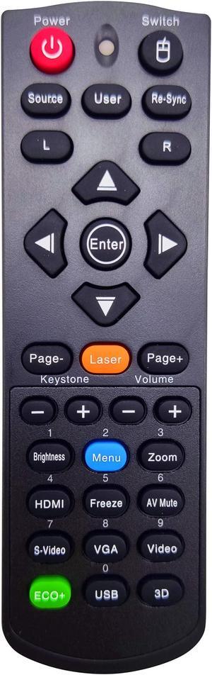 INTECHING BR-5047L Projector Remote Control for Optoma DH1011, EH300, HD131X, HD131Xe, HD131Xw, HD25, HD2500, HD25e, HD25-LV, HD25-LV-WHD, HD30, HD30B