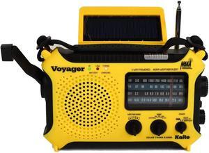 Kaito KA500L 4-Way Powered Emergency AM/FM/SW NOAA Weather Alert Radio with Solar,Dynamo Crank,Flashlight and Reading Lamp (Yellow)