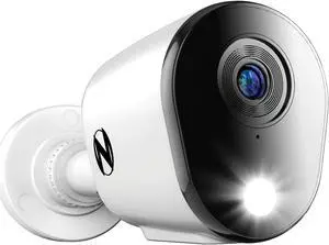 Night Owl FTD4 Add On Wired 2K Deterrence Cameras with 2-Way Audio - 1 Pack - White