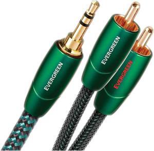 AudioQuest Evergreen Stereo Connection Cable with 3.5 mm Jack and 2 Outputs RCA (J2P) 1.5 m