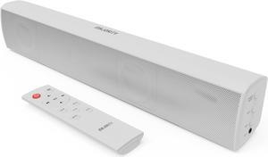 Majority Sound Bar for Smart TV, 50 Watts, 2.0 Bluetooth TV Sound Bar, 15 Inch Home Audio Sound Bars, Small Soundbar for TV and PC | AUX, RCA, Optical, USB (White)