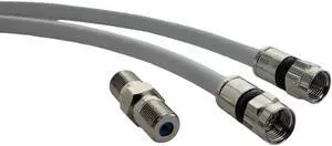 MPD Digital I RG6 Coaxial Cable I High-Speed Internet, Broadband and Digital TV Aerial I Satellite Cable Extension I Compression Connectors I Made in USA I White 25 FT