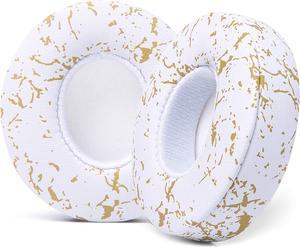 WC Extra Thick Replacement Earpads for Beats Solo 2 & 3 by Wicked Cushions - Ear Pads for Beats Solo 2 & 3 Wireless ON-Ear Headphones - Soft Leather, Luxury Memory Foam, Strong Adhesive | Gold Marble
