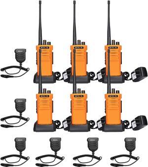 Retevis RT29 2 Way Radios Walkie Talkies Long Range, Heavy Duty Two Way Radios Rechargeable 3200mAh Battery VOX Alarm with Waterproof Shoulder Mic(4 Pack) Bundle Retevis RT29 Two Way Radios(2 Pack)