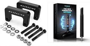 Tekk Short Antenna Compatible with Chevy Silverado | GMC Sierra and Maxracing 2.5" Front Leveling Kit Compatible with Chevy Silverado | GMC Sierra