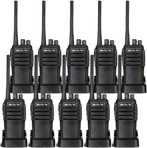 Case of 10,Retevis RT21 Updated 3000mAh 2 Way Radio Rechargeable, Heavy Duty Two Way Radio Long Range, 16CH VOX Handfree Adults Walkie Talkies for Business Retail Contractor Agriculture Black