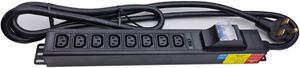 8way C13 C19 30A 120V-240V Metered PDU Current Volts Digital Meter SPD L6-30P amp PDU (OIT-8C13-6-30P-LED-30A)