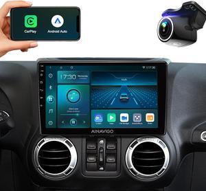Qualcomm 8 Core 10.2'' Car Radio Stereo for Jeep Wrangler JK Compass grand cherokee dodge with Android12/5G wifi/Wireless carplay/android auto/touchscreen/GPS navigation/Bluetooth/FM/HD backup camera