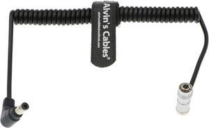Alvin's Cables PORTKEYS BM5 BM7 Monitor Right Angle Power Cable 4 Pin Female to Right Angle DC Male Coiled Power Cord