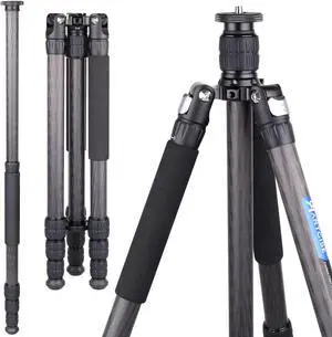 Carbon Fiber Tripod 68.1inches 10 Layers Carbon Tube Professional Lightweight Portable Travel Camera Tripod Monopod for Sony Nikon Canon DSLR Load Up to 33.1lbs/15kg