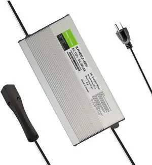 aunstarwei 48V 6A RXV Golf Cart Battery Charger for Ez-Go EZgo TXT with RXV Plug 3 Prong LED Display