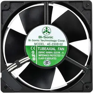AC axial Fan 4E-230BW, All Metal, high Wind, high air Pressure Cooling Fan,220V AC 120mm by 120mm by 38mm High Speed