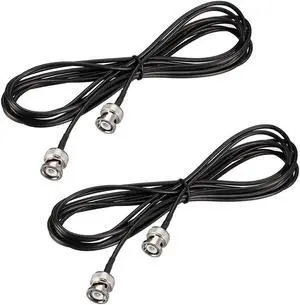 Boxonly 2Pcs Coaxial Cable with BNC Male to BNC Male Connectors Low Loss Coax Cable RG174 50 Ohm 25 Ft