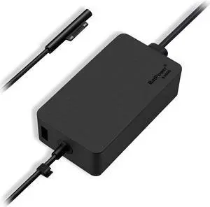 BatPower 15V 2.58A Surface Charger 44W Compatible with Microsoft Surface Pro X 7 6 5 4 3 Go Tablet Surface Laptop 4 3 2 1 Power Supply 44W 1800 Ac Adapter Cord, 5V 1A USB Charge for Tablet Smartphone