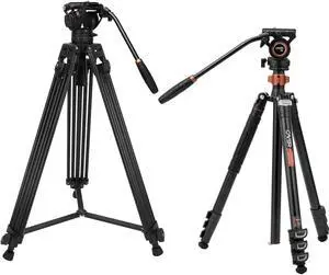 Cayer BV30L 72 Inches Video Tripod System Kit and FP2450 Video Tripod