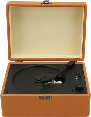 Suitcase CD Player, Stereo 2.0 HiFi Sound Record Player with Remote Control Professional CD Player for Home Office Brown