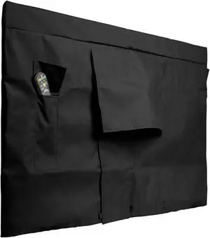 Covermates Outdoor Full TV Cover  Various Sizes, Heavy-Duty Polyester, Weatherproof, Dustproof, Remote Pocket, Outdoor TV Covers, 65-68 Inch Screen Size, Ripstop Black