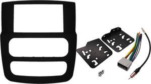 Radio Stereo Double Din Navigation Black Bezel Installation Kit Compatible with Dodge Ram (1500, 2500, 3500) (2002 2003 2004 2005)