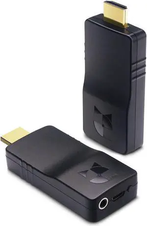 DDMALL Wireless HDMI Transmitter and Receiver, Portable 2.4G/5G Wireless HDMI Extender Kit for Stream Video and Audio to Monitor from PC/TV/DV/Box/Projector, Supports Many to Many (WHE-10)