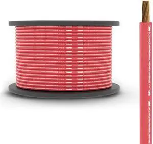 DS18 PW-8GA-250RD 8 Gauge Wire Ultra Flex CCA Power Ground Wire Cable 250 ft - Red - Great for Wiring High Powered Car Amplifiers, Audio Home Speaker Stereo, RV Automotive, Welding Battery Cable
