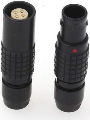 DRRI 1B PHG and FGG 4 pin Push-Pull Circular Connector Male Plug & Female Socket for Mechanical Keyboard Black Color
